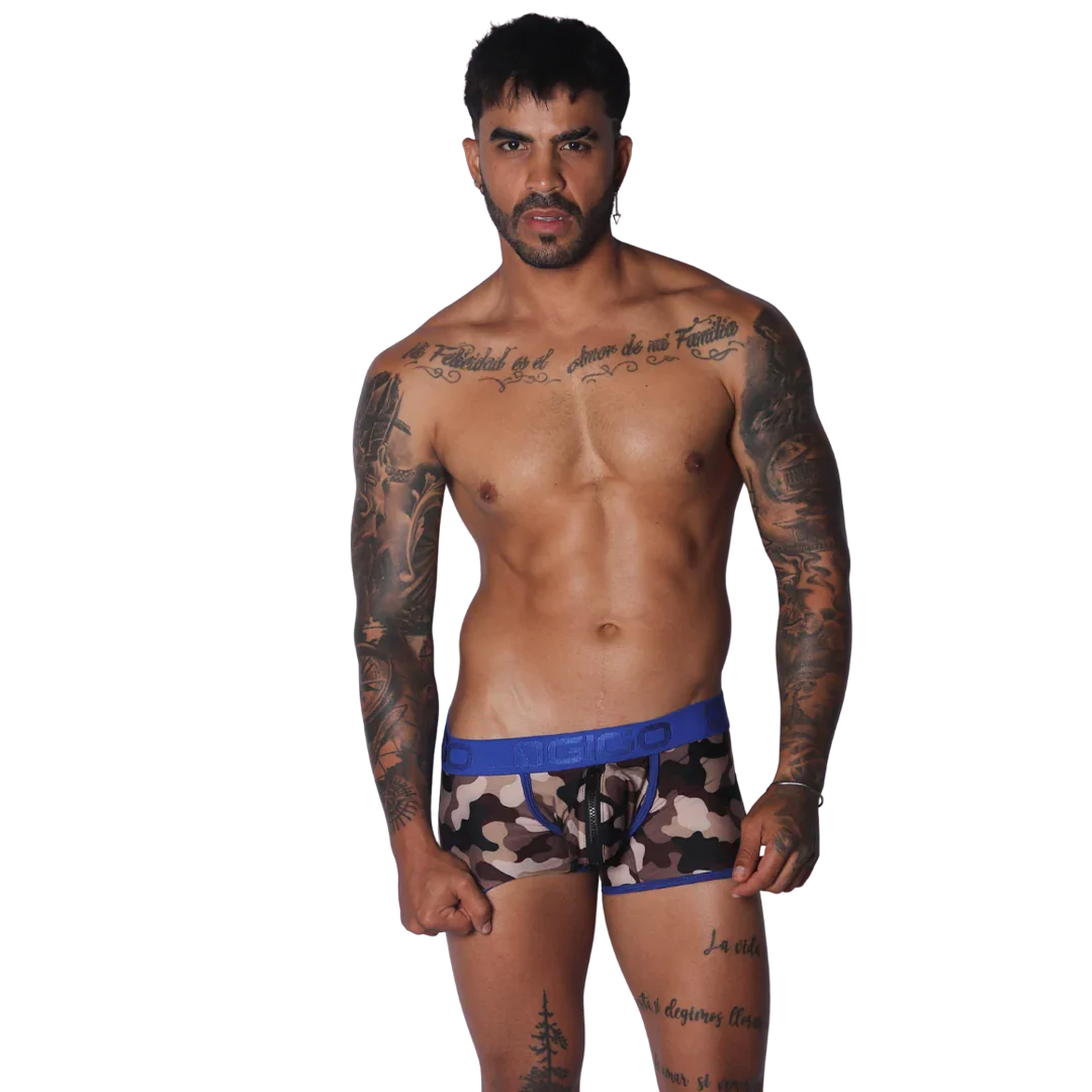 Trend Blue Trunk on model by Gigo Underwear