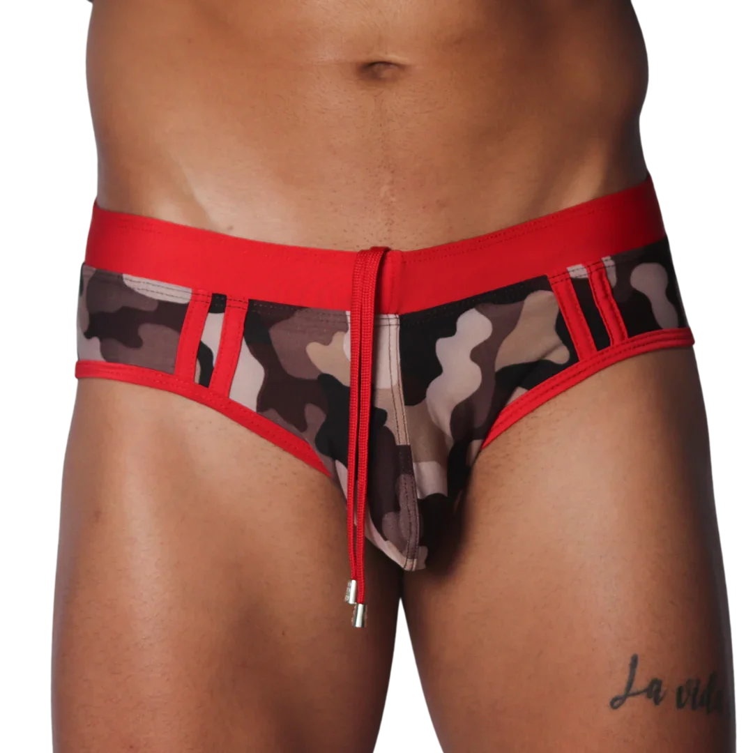 Trend Red Swim Brief by Gigo Underwear