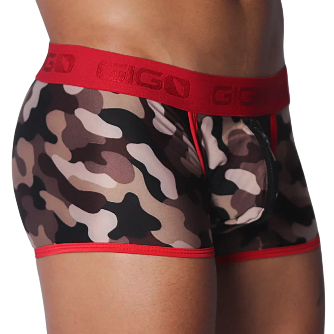 Trend Red Trunk front view by Gigo Underwear
