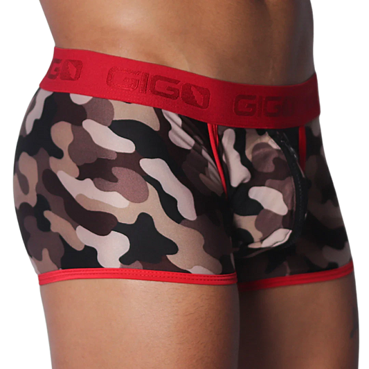 Trend Red Trunk front view by Gigo Underwear