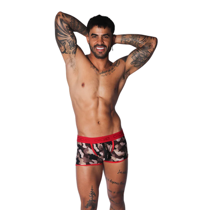 Trend Red Trunk on model by Gigo Underwear