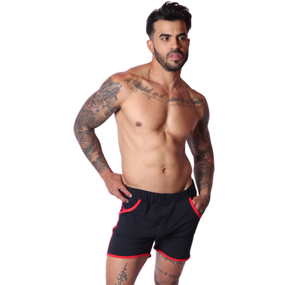 Typer Black Shorts on model by Gigo Underwear