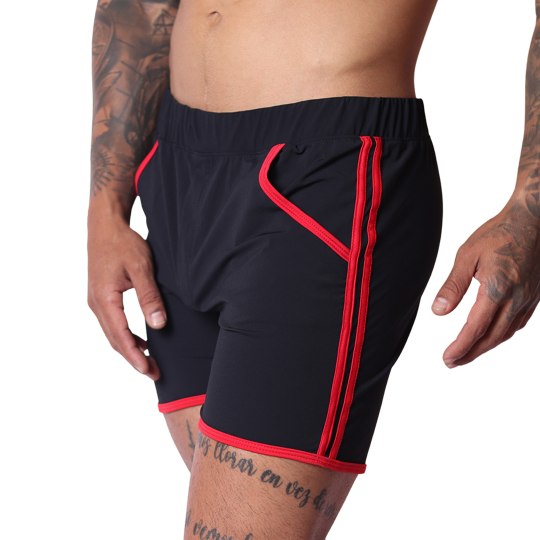 Typer Black Shorts front view by Gigo Underwear