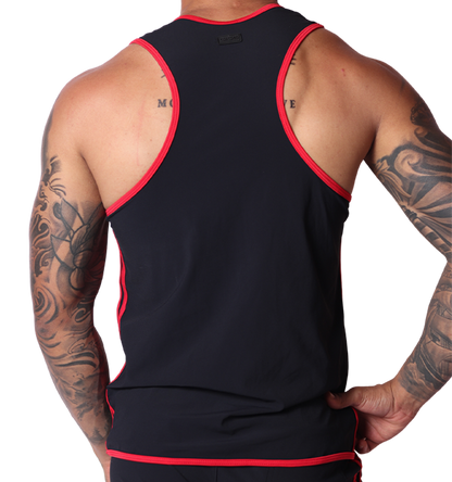 Typer Black Tank back view by Gigo Underwear