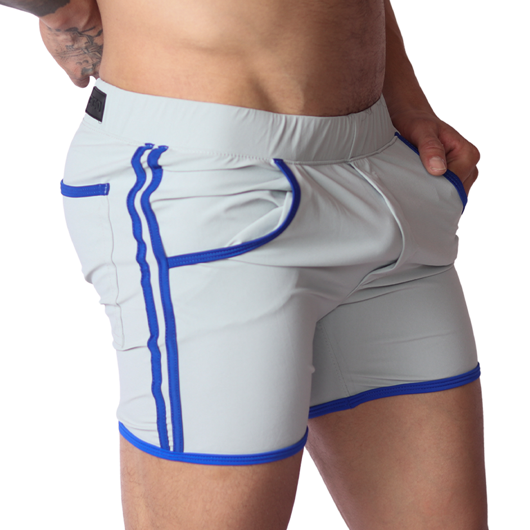 Typer Gray Shorts front view by Gigo Underwear