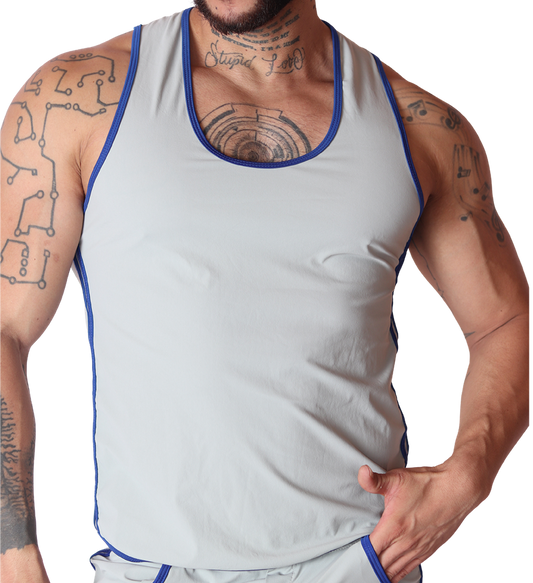 Typer Gray Tank by Gigo Underwear