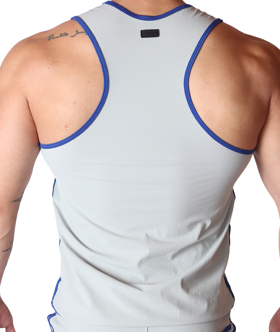 Typer Gray Tank back view by Gigo Underwear
