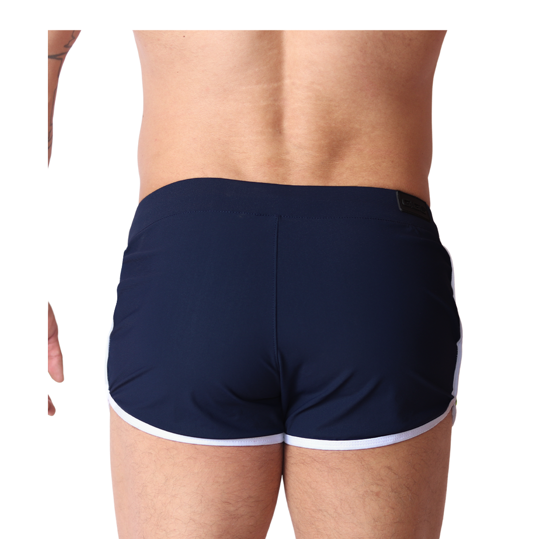 Typerhot Blue Shorts back view by Gigo Underwear