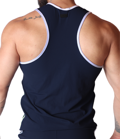 Typerhot Blue Tank back view by Gigo Underwear