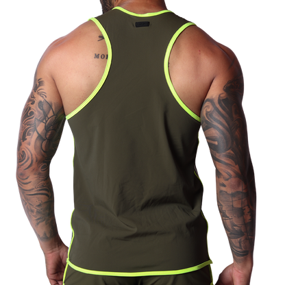 Typerhot Green Tank back view by Gigo Underwear