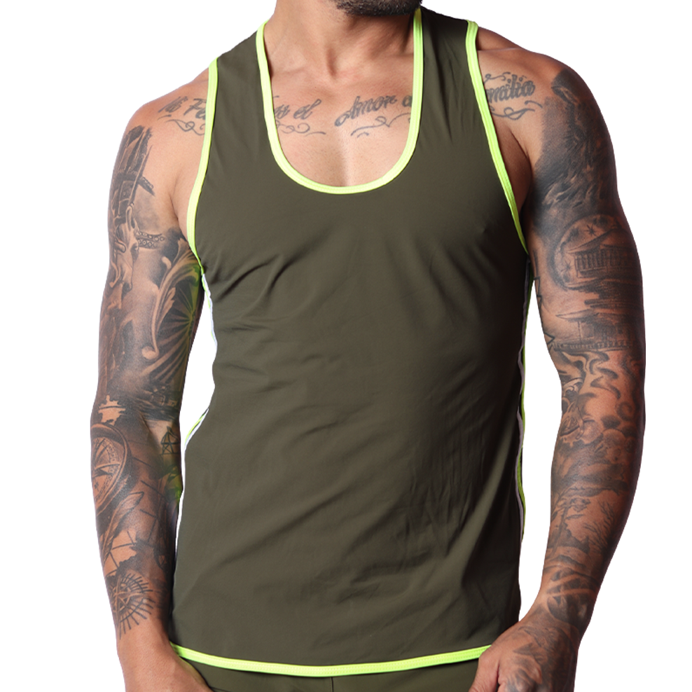 Typerhot Green Tank by Gigo Underwear
