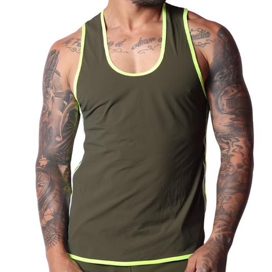 Typerhot Green Tank by Gigo Underwear