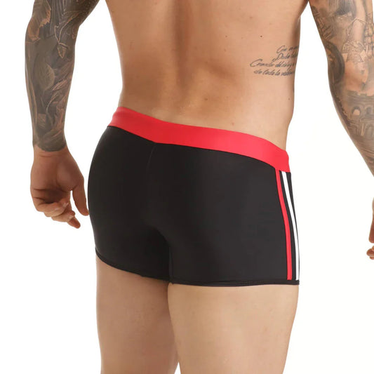 Versatil Red Swim Trunk front view by Gigo Underwear