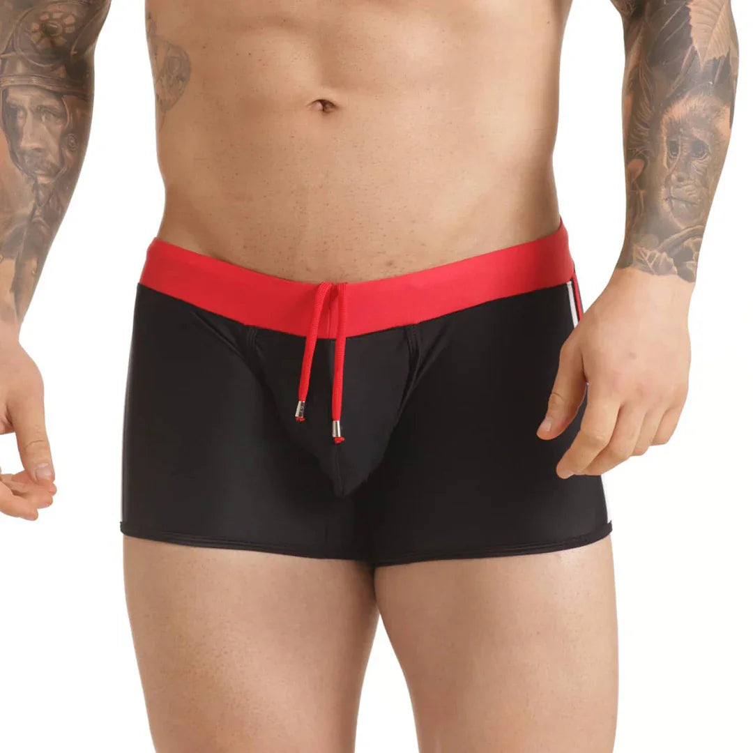 Versatil Red Swim Trunk back view by Gigo Underwear