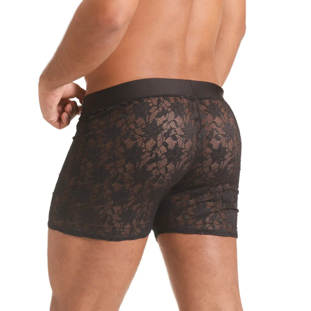 Vibrant Black Hotshort front view by Gigo Underwear