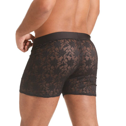 Vibrant Black Hotshort front view by Gigo Underwear
