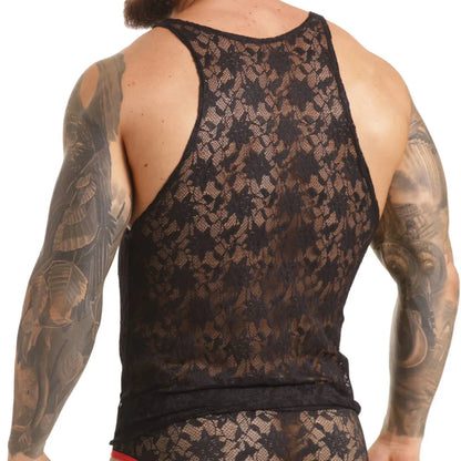 Vibrant Black Tank back view by Gigo Underwear