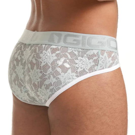 Vibrant Blue Brief front view by Gigo Underwear