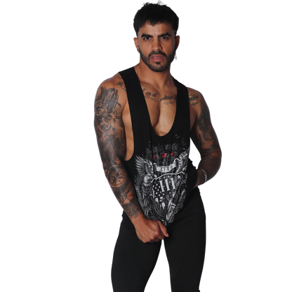 Vintage Tank on model by Gigo Underwear