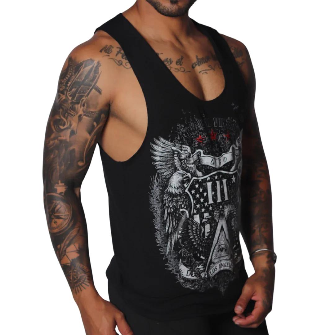 Vintage Tank front view by Gigo Underwear
